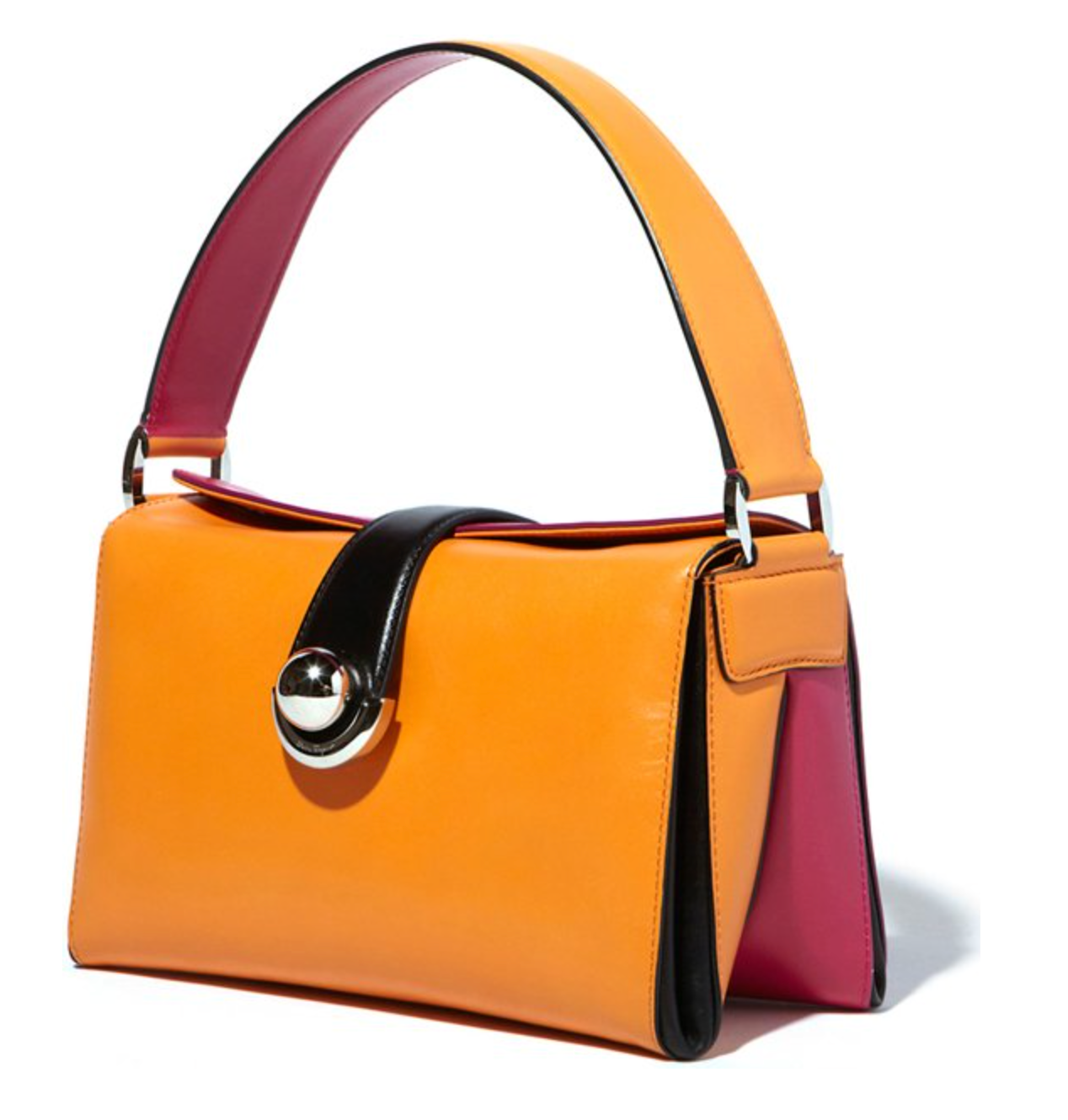 FERRAGAMO Orange/Red Single Gusset Shoulder Bag
