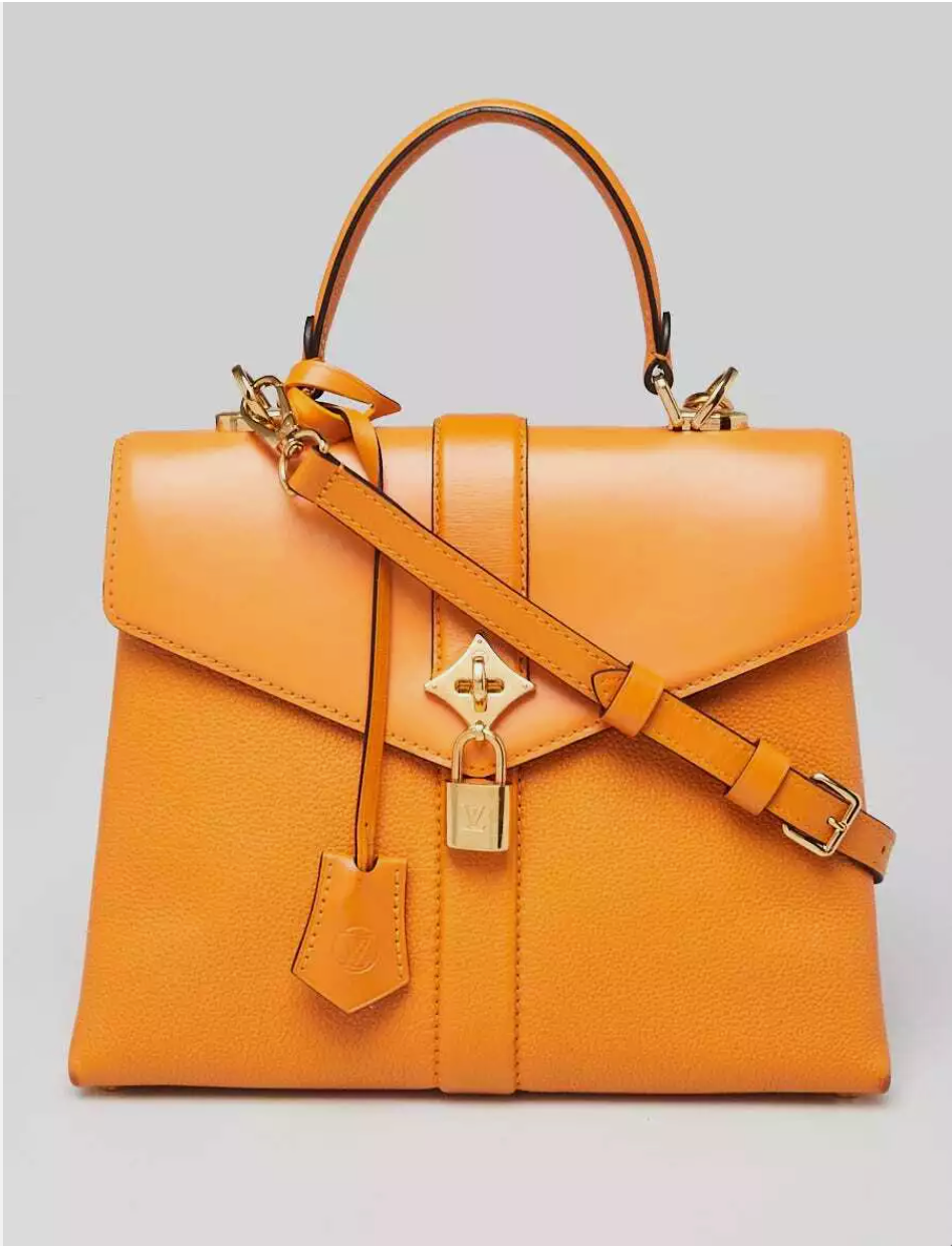LOUIS VUITTON Amaretto Grained Smooth Calfskin Rose Des Vents PM