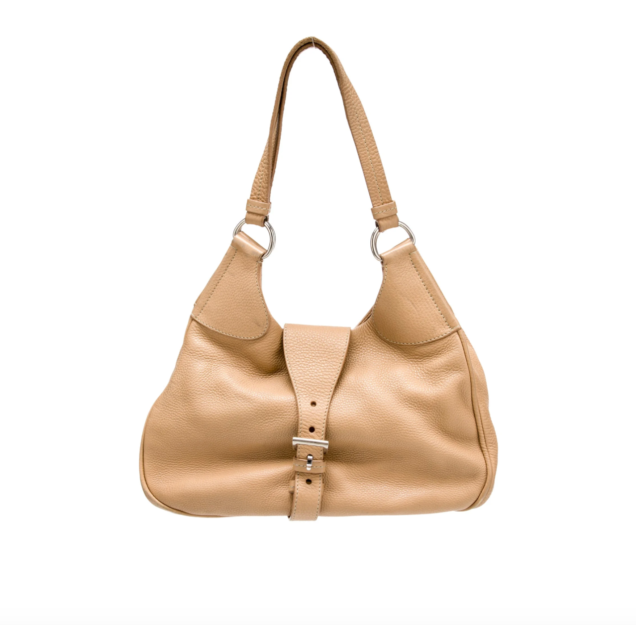 PRADA Vitelo Daino Leather Shoulder Bag