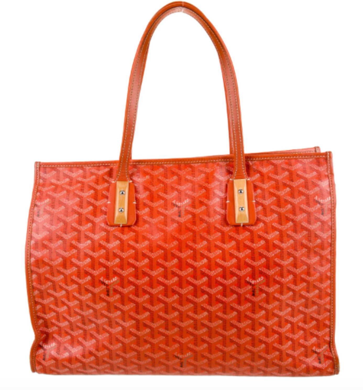 GOYARD Goyardine Marquises Orange Tote