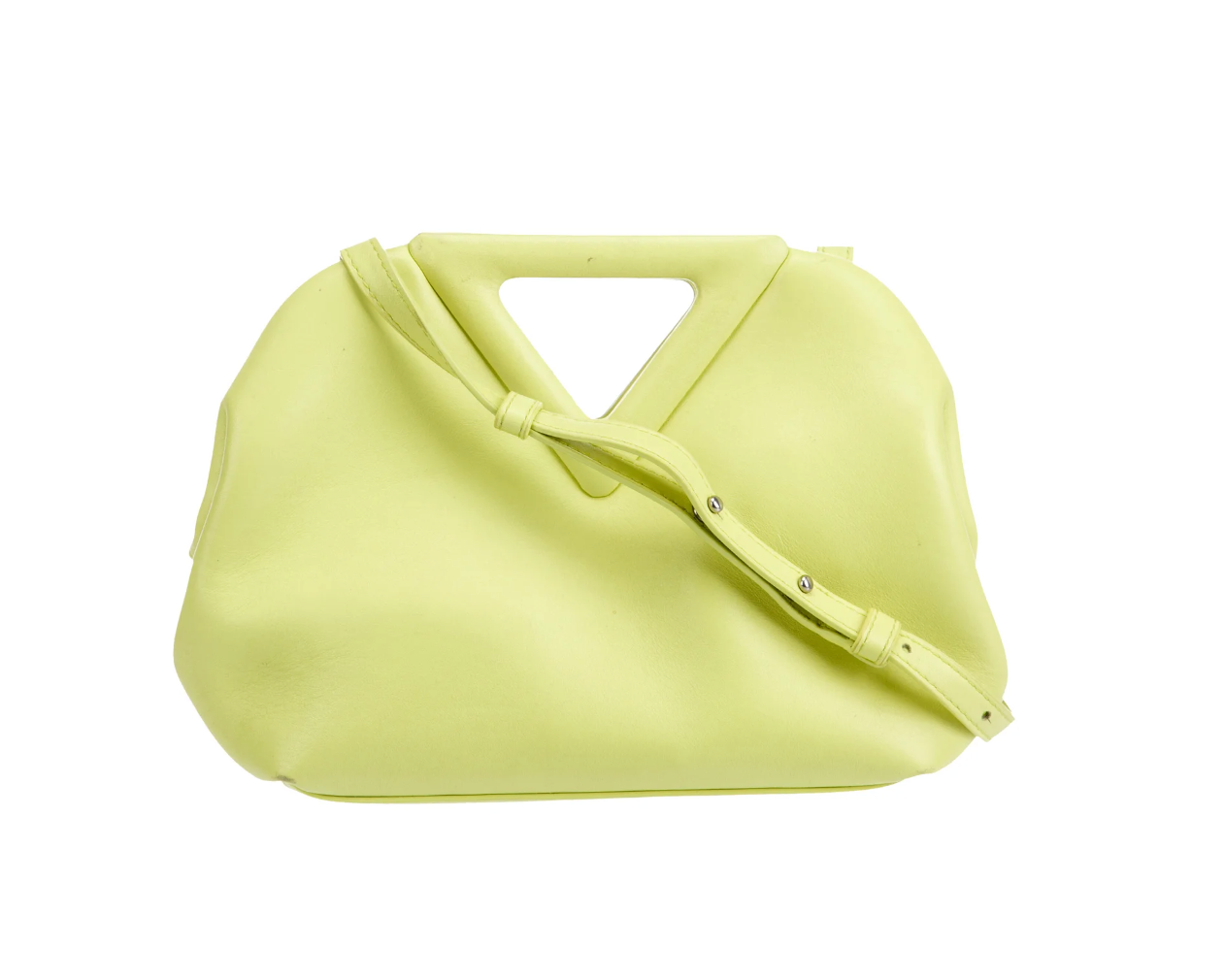 BOTTEGA VENETA Lime The Point Triangle Bag