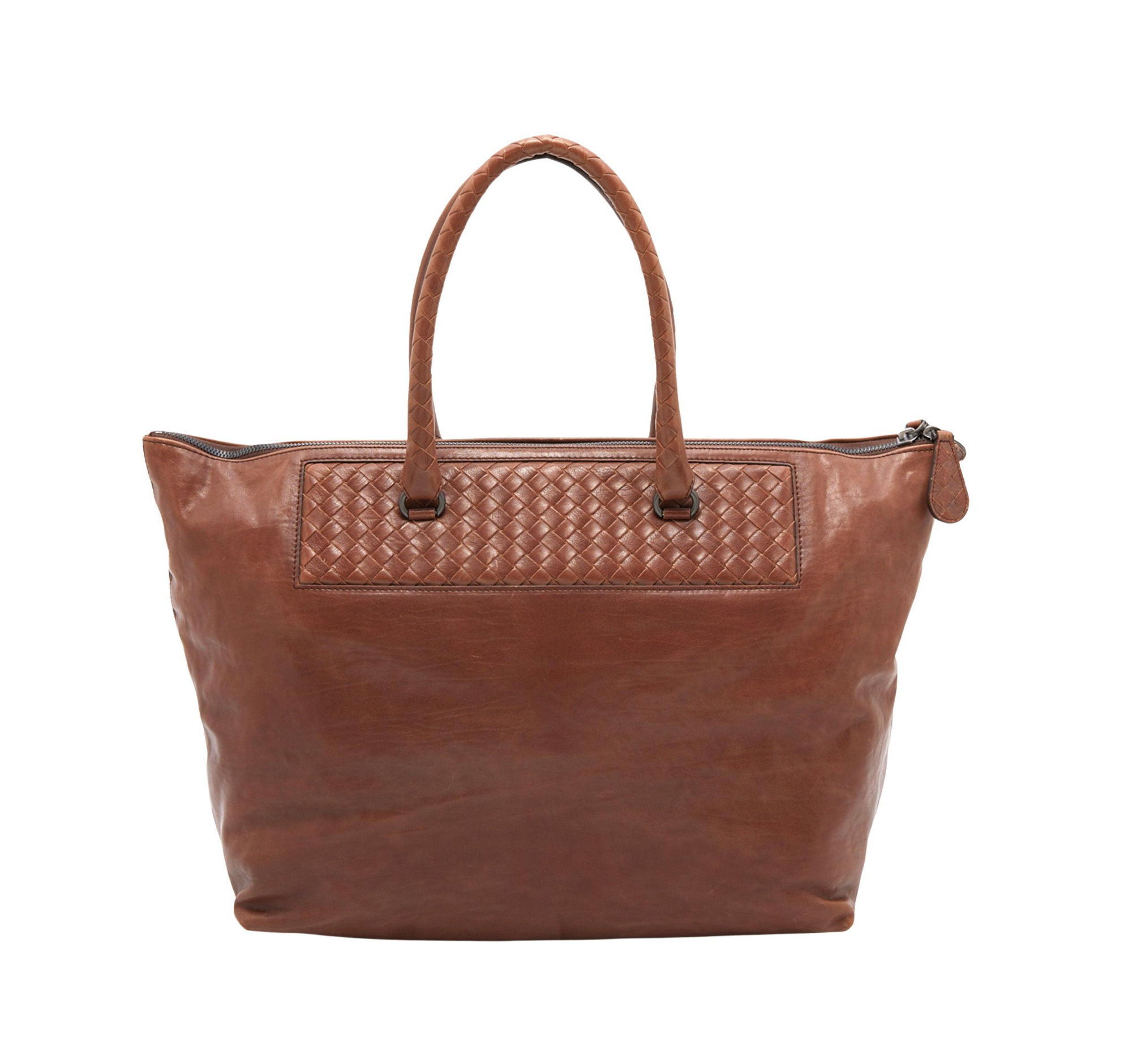 BOTTEGA VENETA Brown Intrecciato Tote