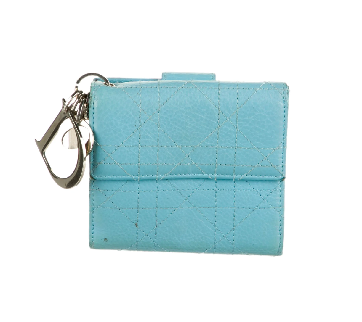 CHRISTIAN DIOR Cannage Pattern Leather Wallet