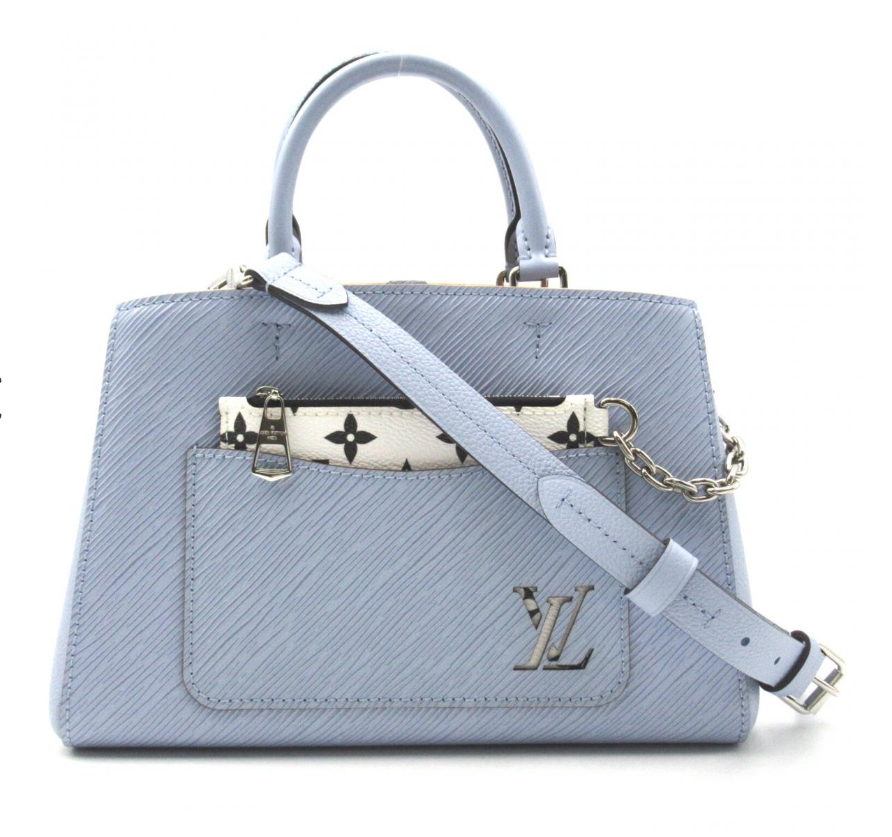 LOUIS VUITTON Blue Marelle Tote Epi Leather BB