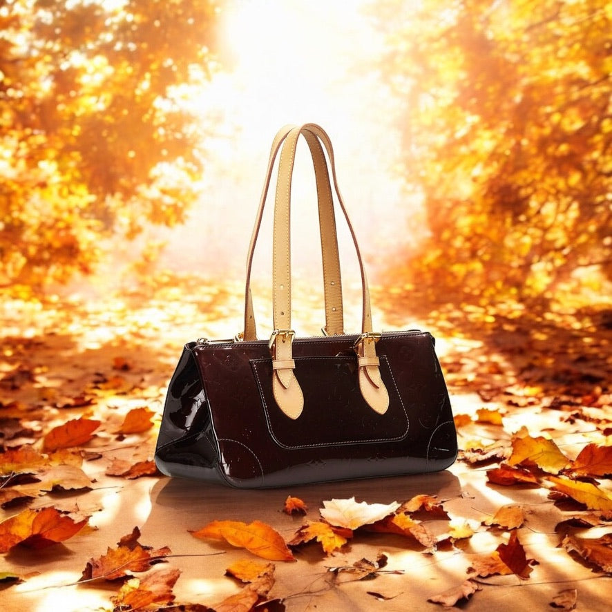 LOUIS VUITTON Amarante Bedford Vernis Shoulder Bag