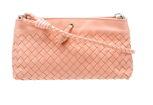 BOTTEGA VENETA Pink Intrecciato Pouchette