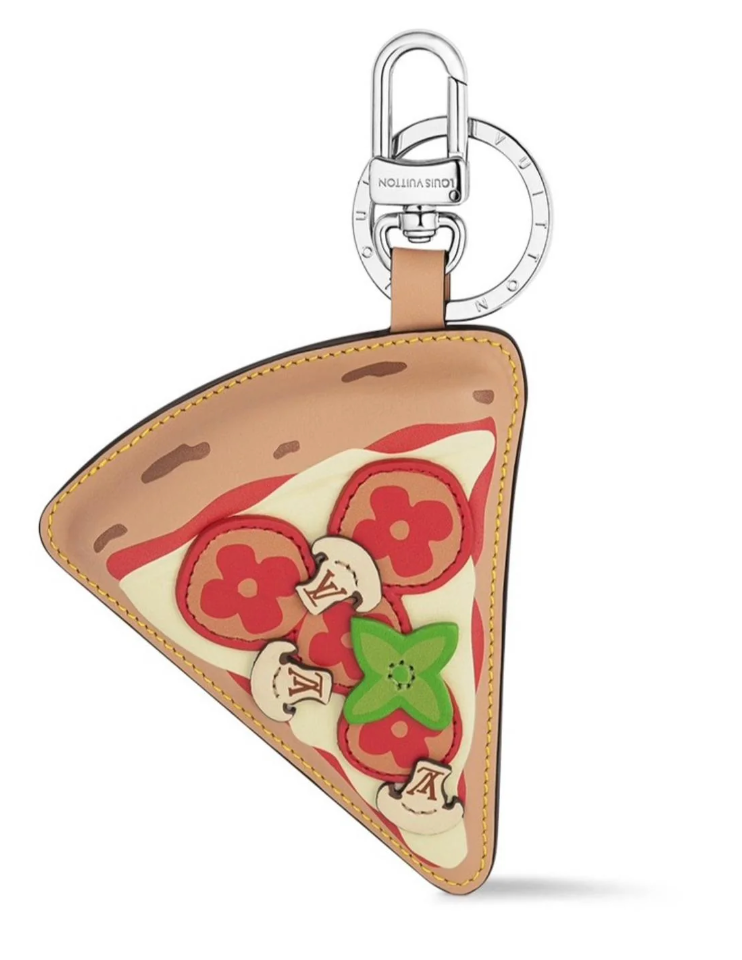 LOUIS VUITTON Pizza Keychain Charm 1st Edition