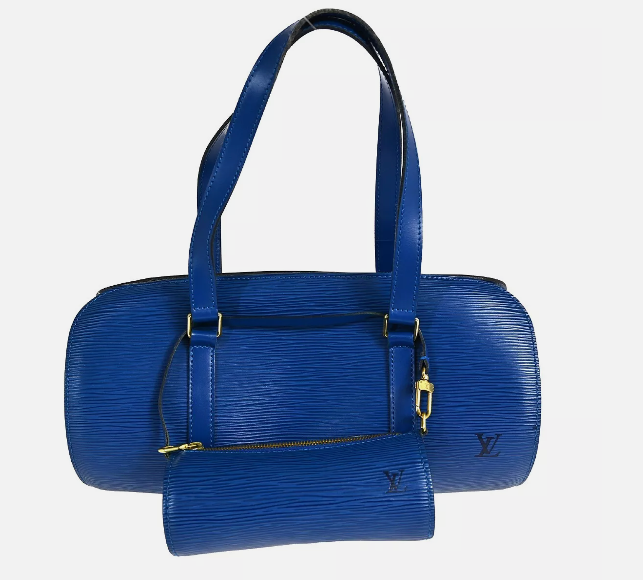 LOUIS VUITTON Blue Soufflot Shoulder Bag