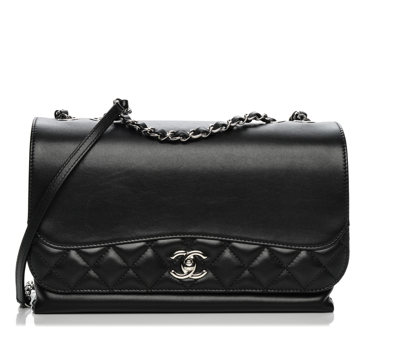 CHANEL Black Jumbo Tramezzo Flap Bag