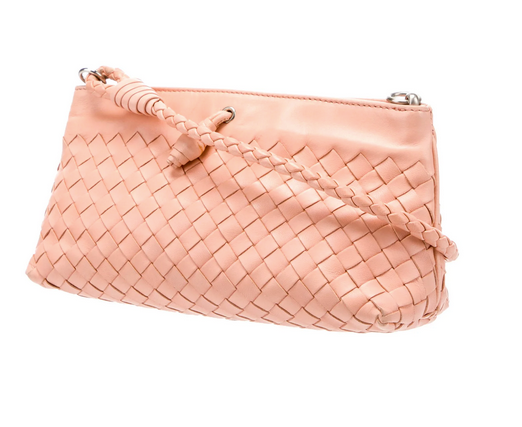 BOTTEGA VENETA Pink Intrecciato Pouchette