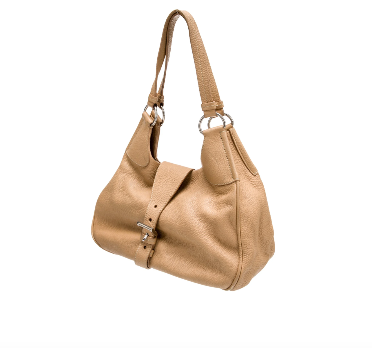 PRADA Vitelo Daino Leather Shoulder Bag