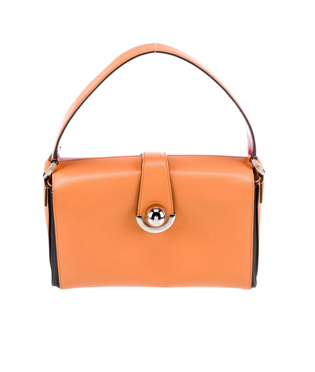 FERRAGAMO Orange/Red Single Gusset Shoulder Bag