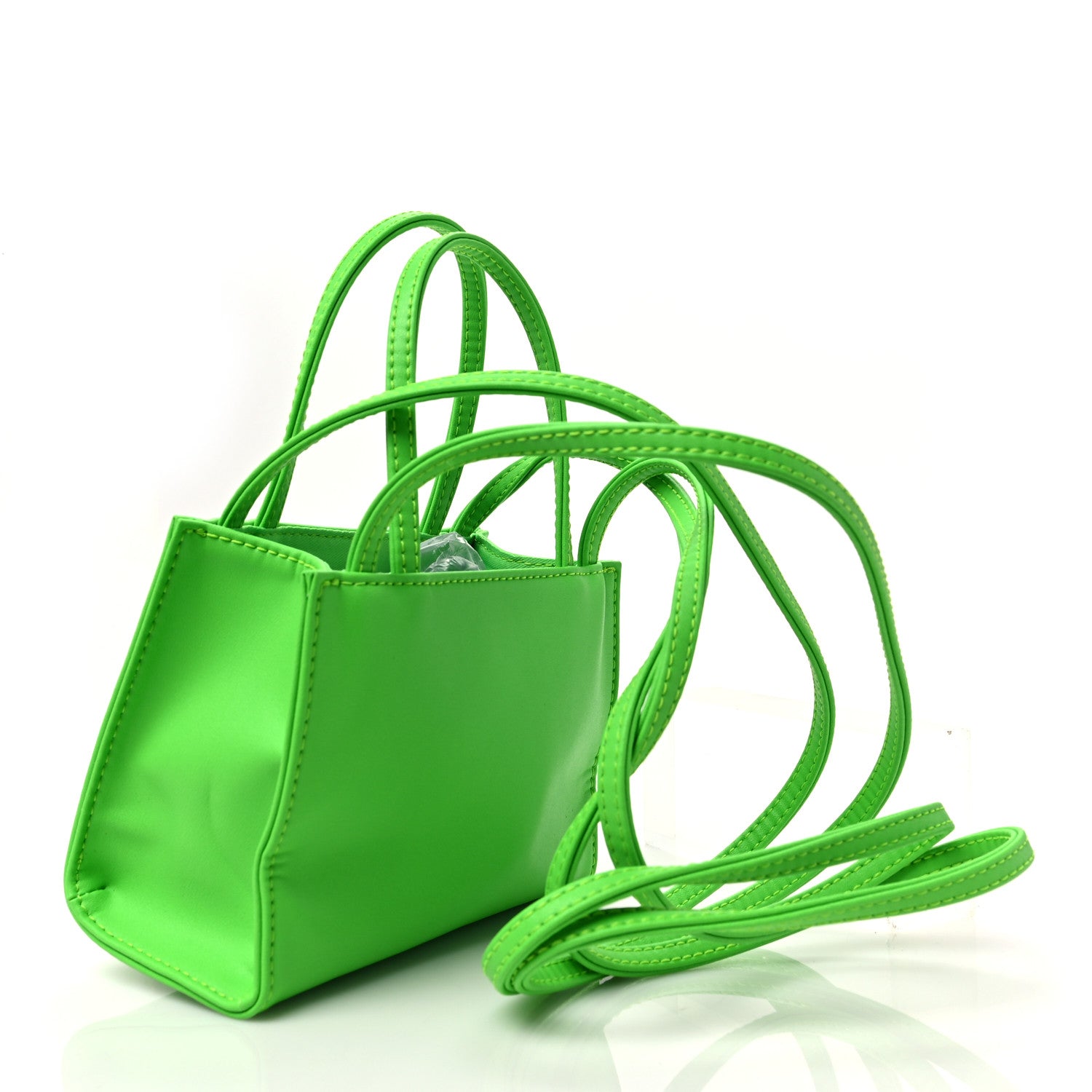 TELFAR Small Highlighter Green Shopping Bag