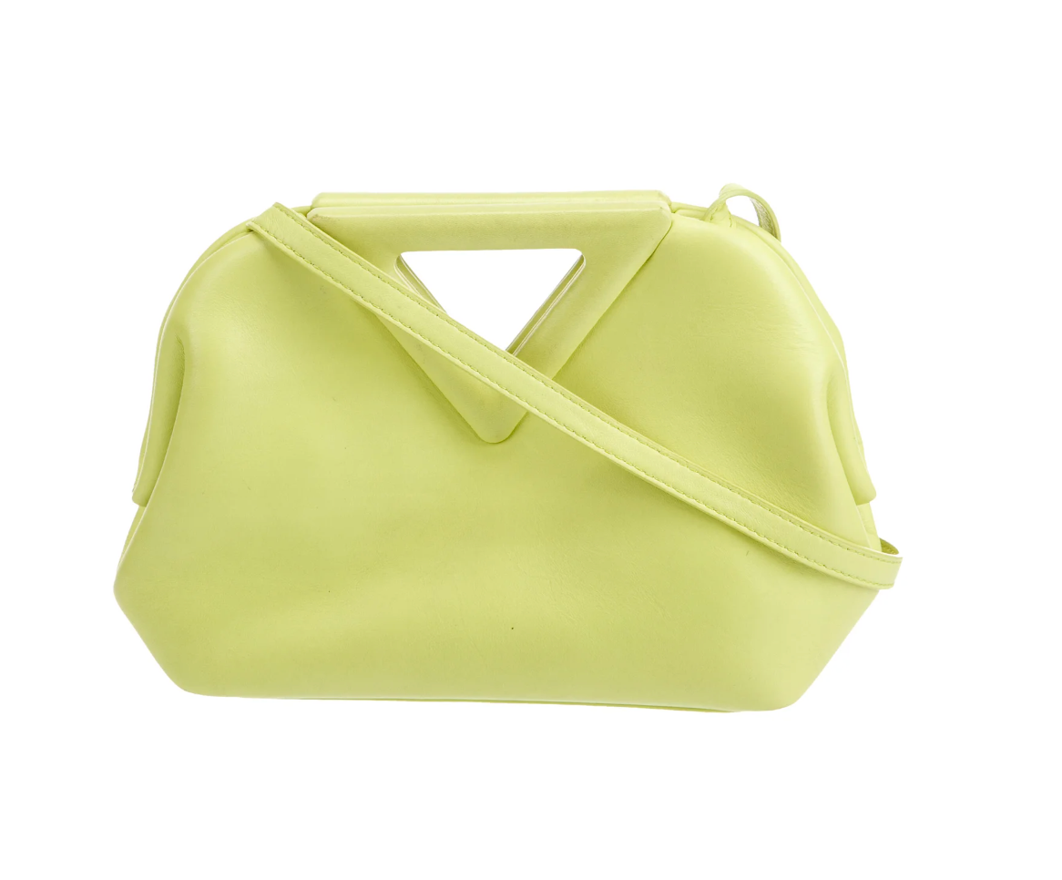 BOTTEGA VENETA Lime The Point Triangle Bag