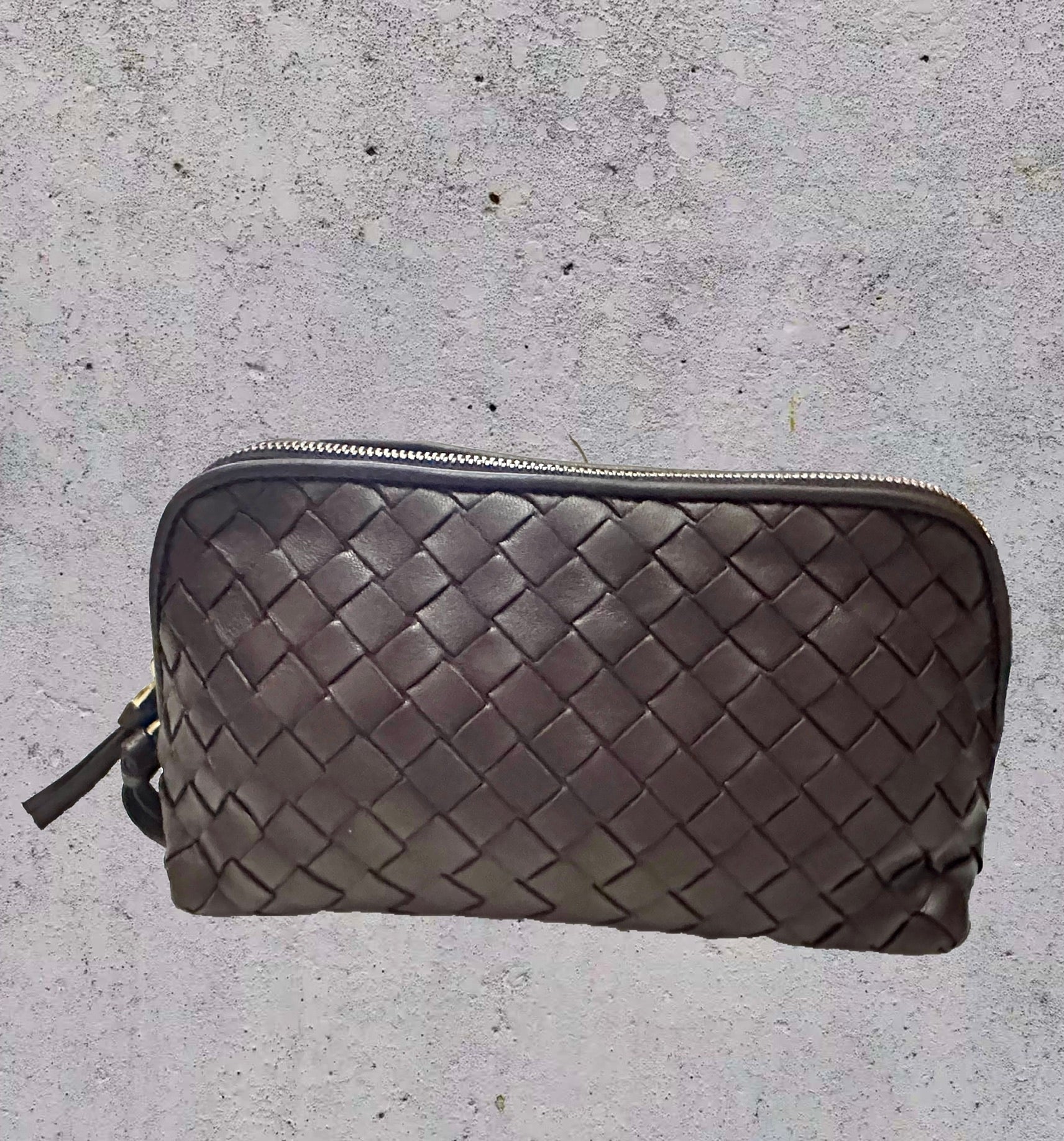 BOTTEGA VENETA Brown Intrecciato Pouch