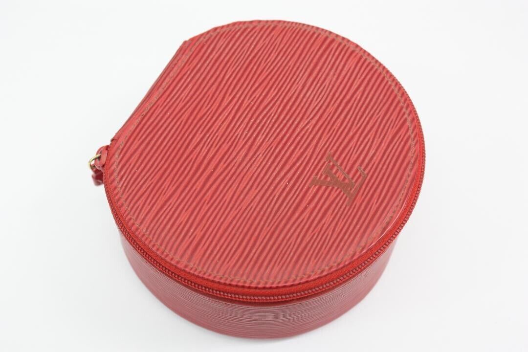 LOUIS VUITTON Red Epi Ecrin Bijou Large12 Jewellery Case