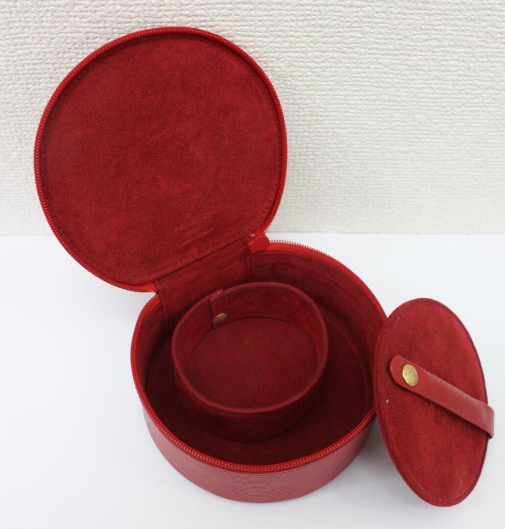 LOUIS VUITTON Red Epi Ecrin Bijou Large12 Jewellery Case