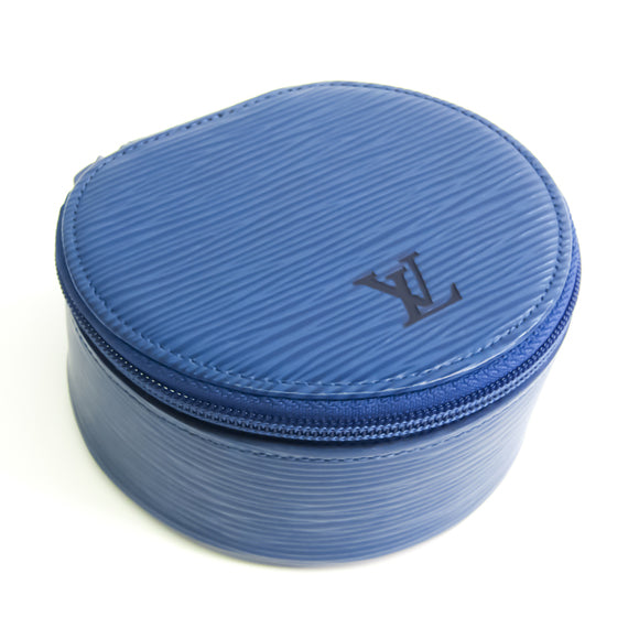 LOUIS VUITTON Blue Epi Ecrin Bijoux Medium10 Jewelry Case