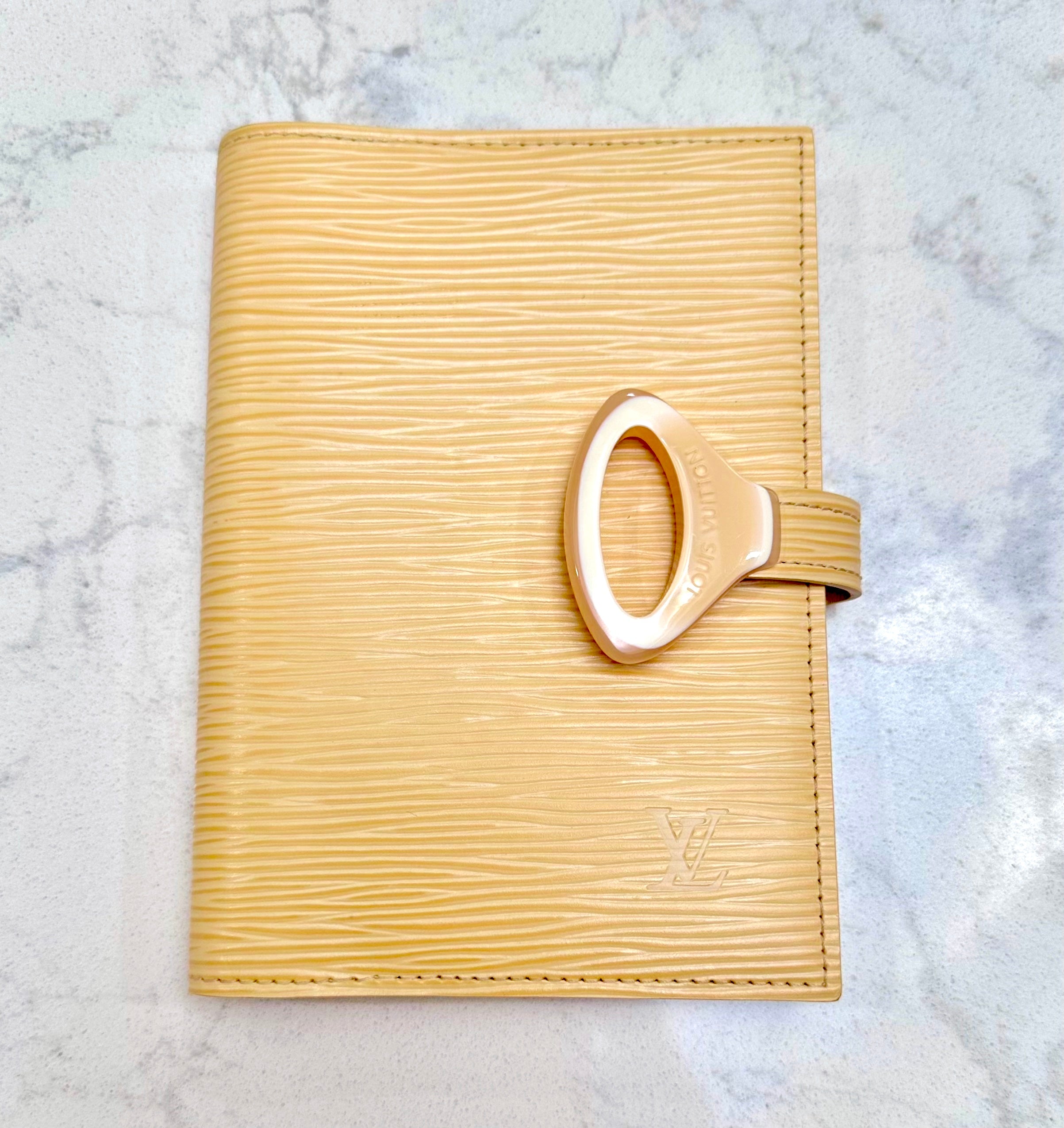 LOUIS VUITTON Yellow Epi Agenda Cover PM