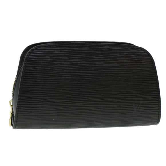 LOUIS VUITTON Black Epi Dauphine PM Pouch