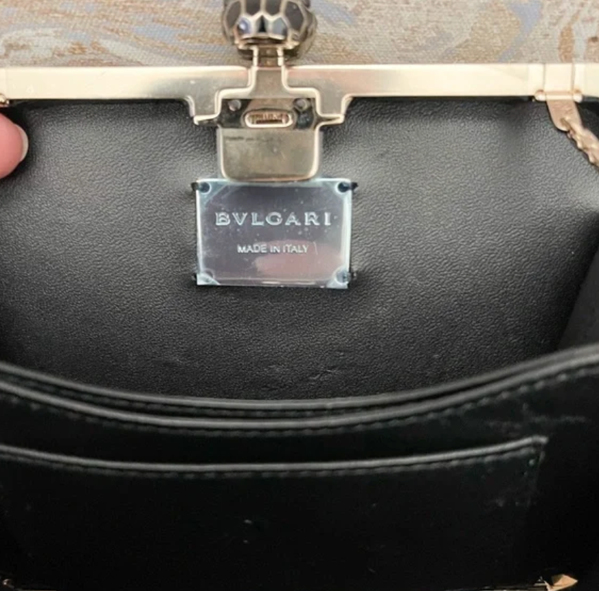 BVLGARI Serpenti Karung & Silver Clutch