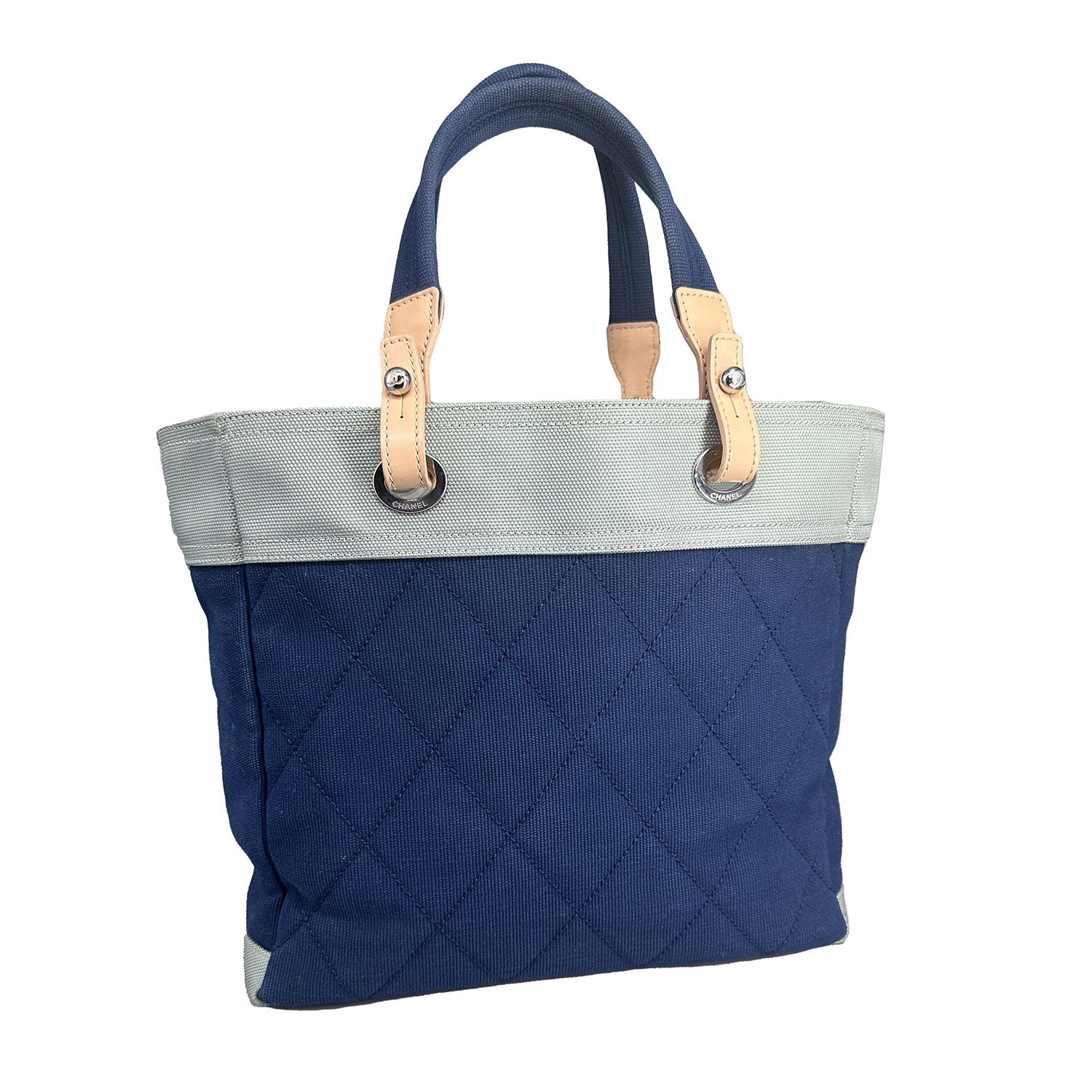 CHANEL Blue/Green Paris Biarritz Tote