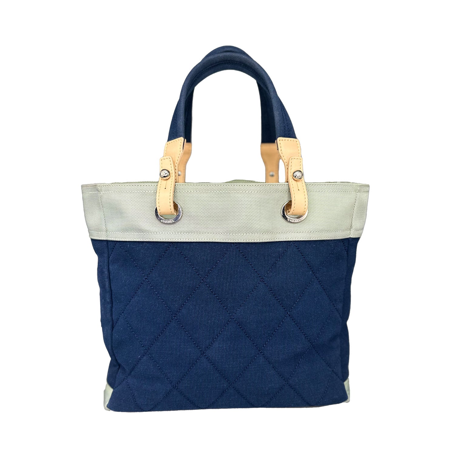 CHANEL Blue/Green Paris Biarritz Tote