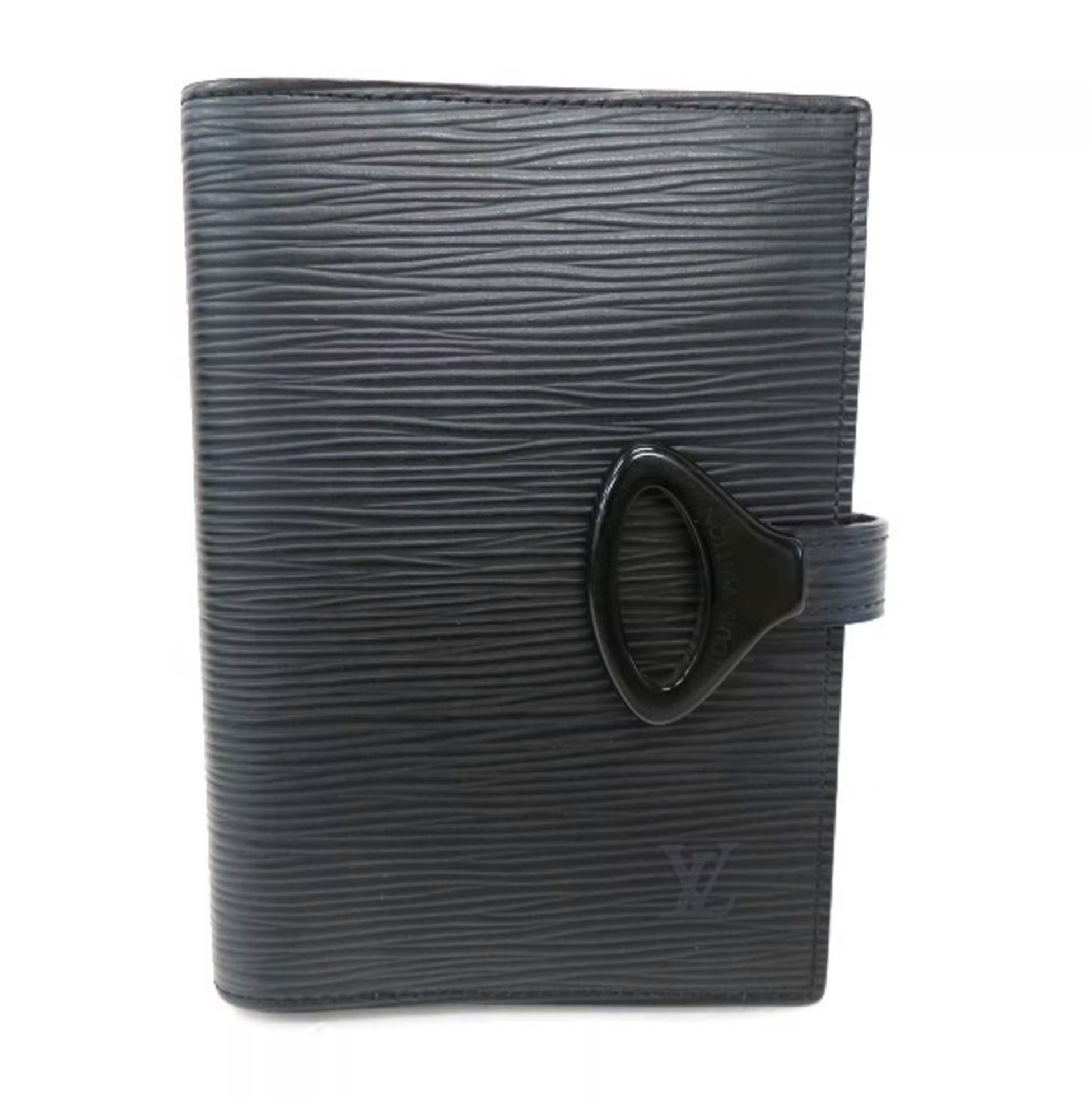 LOUIS VUITTON Black Epi Agenda Cover PM